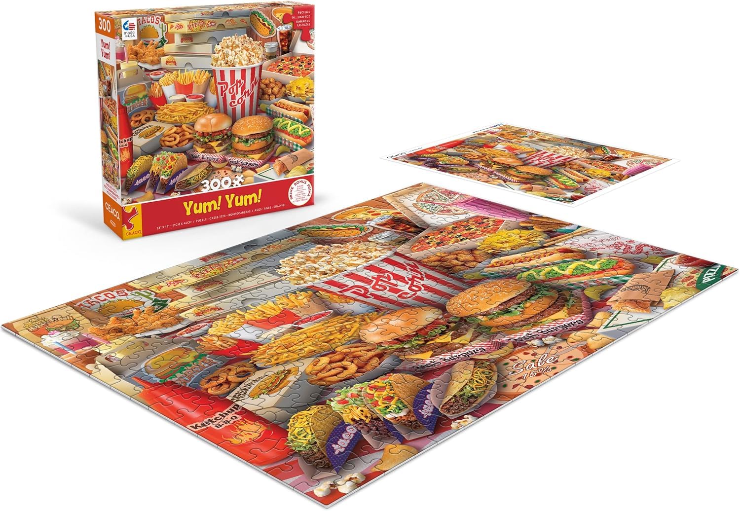 Amazon.com: Ceaco - Yum Yum - 300 Oversized Piece Jigsaw Puzzle